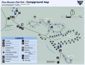 Stone Moutain State Park NC Campground Map